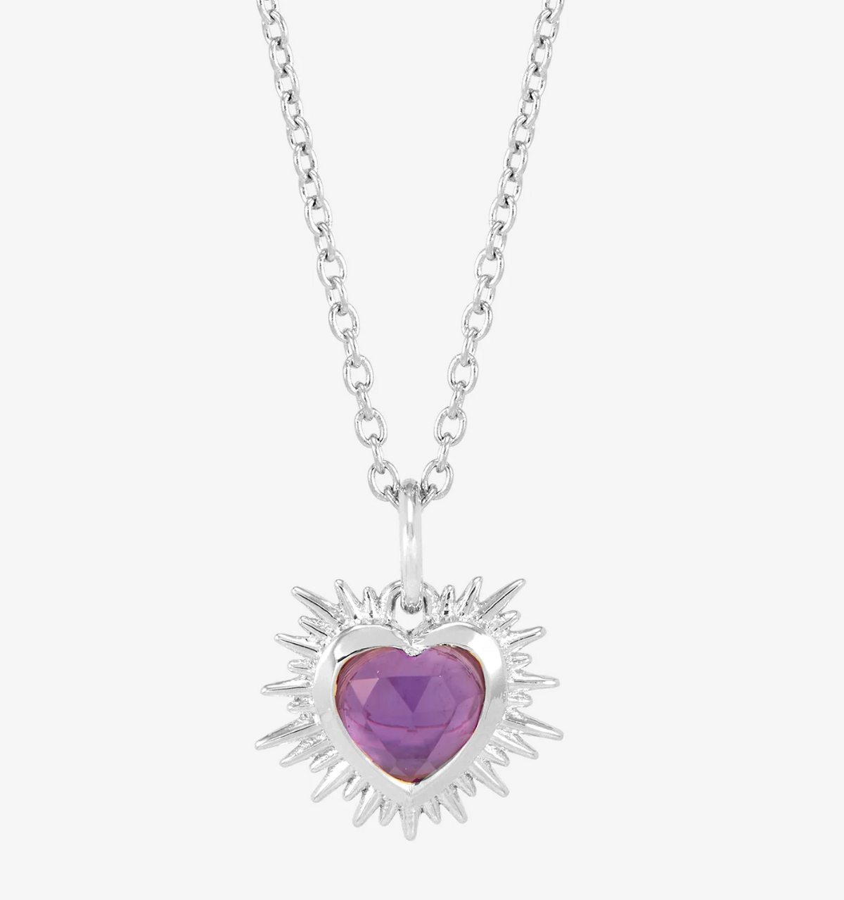 RACHEL JACKSON ELECTRIC LOVE BIRTHSTONE HEART NECKLACE