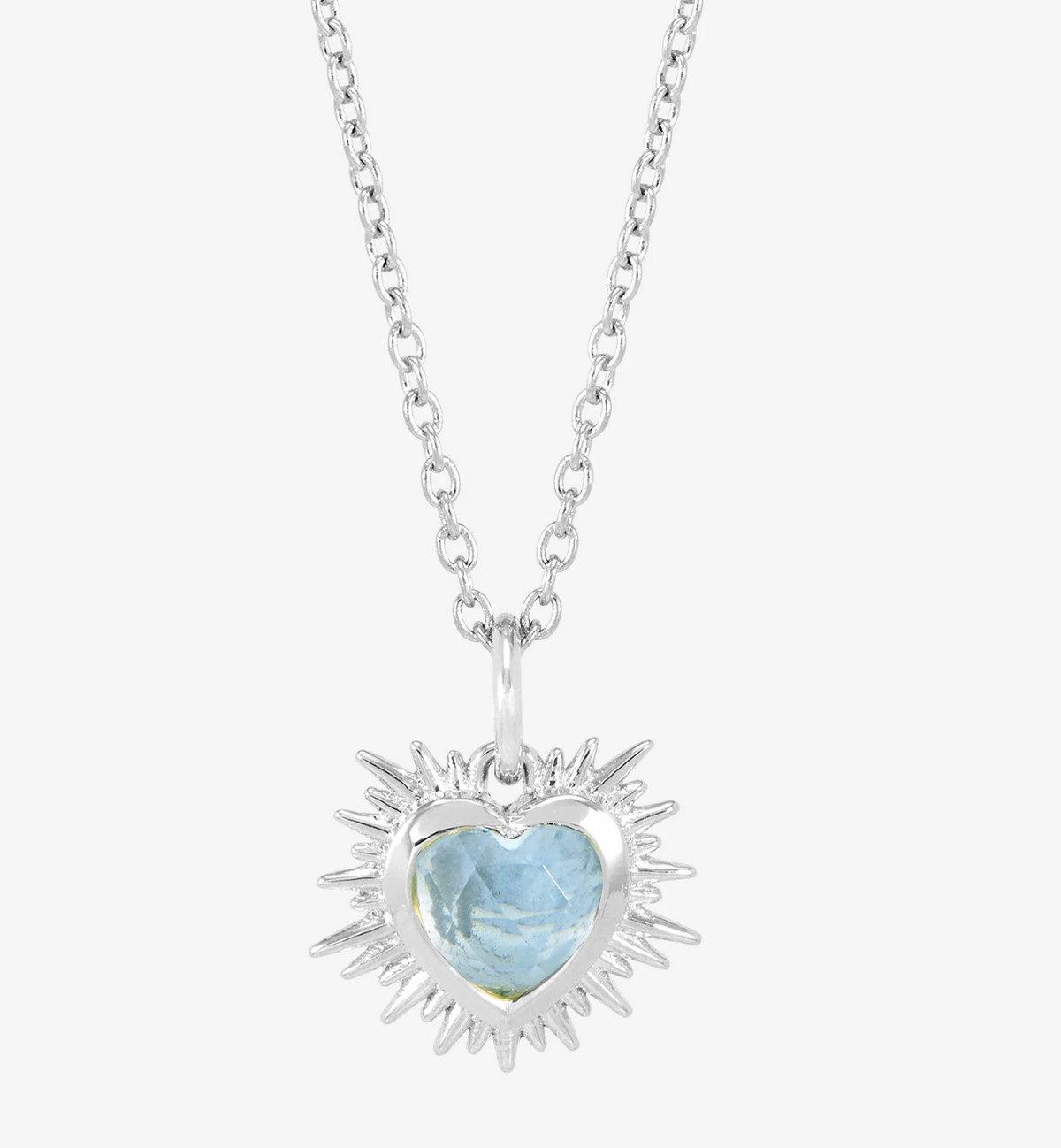 RACHEL JACKSON ELECTRIC LOVE BIRTHSTONE HEART NECKLACE