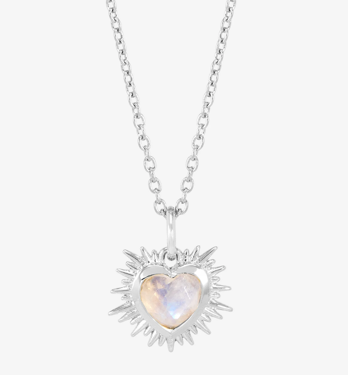 RACHEL JACKSON ELECTRIC LOVE BIRTHSTONE HEART NECKLACE