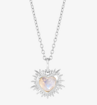 RACHEL JACKSON ELECTRIC LOVE BIRTHSTONE HEART NECKLACE