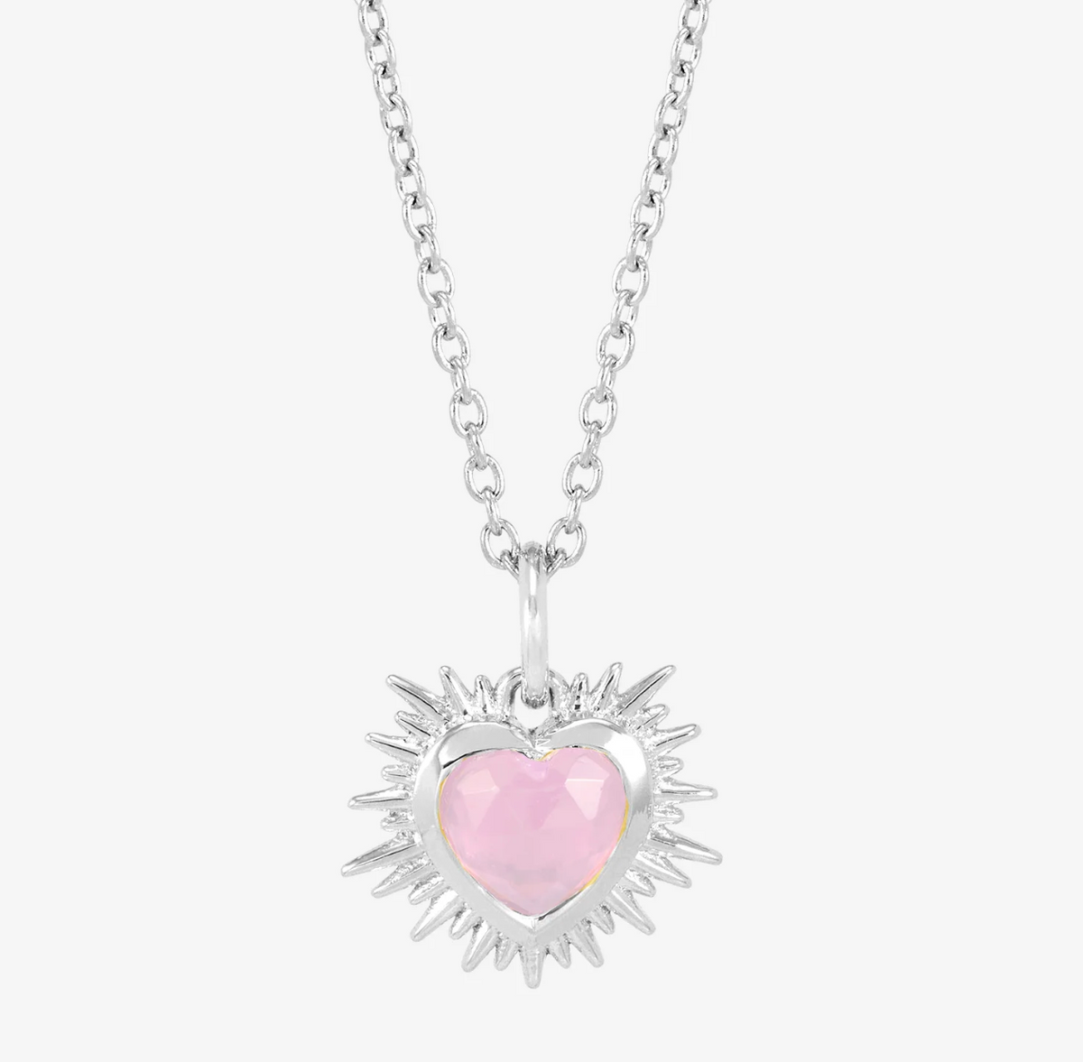 RACHEL JACKSON ELECTRIC LOVE BIRTHSTONE HEART NECKLACE