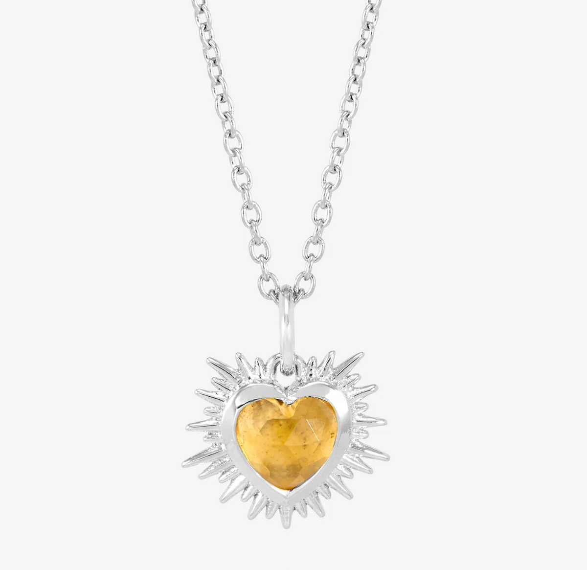 RACHEL JACKSON ELECTRIC LOVE BIRTHSTONE HEART NECKLACE