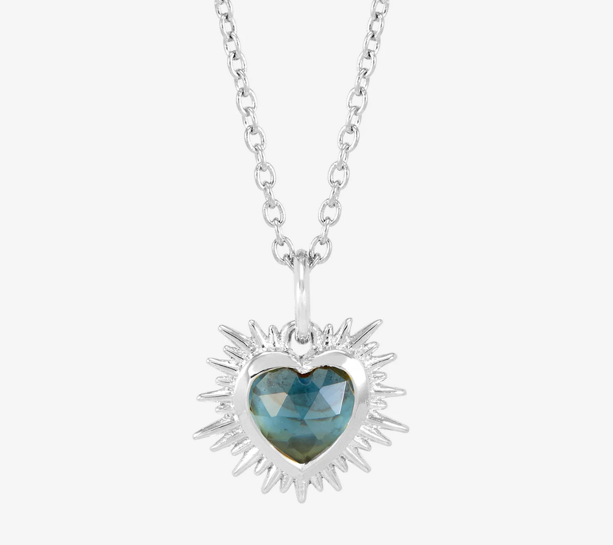 RACHEL JACKSON ELECTRIC LOVE BIRTHSTONE HEART NECKLACE