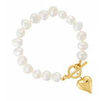 CLAUDIA BRADBY SIGNATURE HEART PEARL BRACELET
