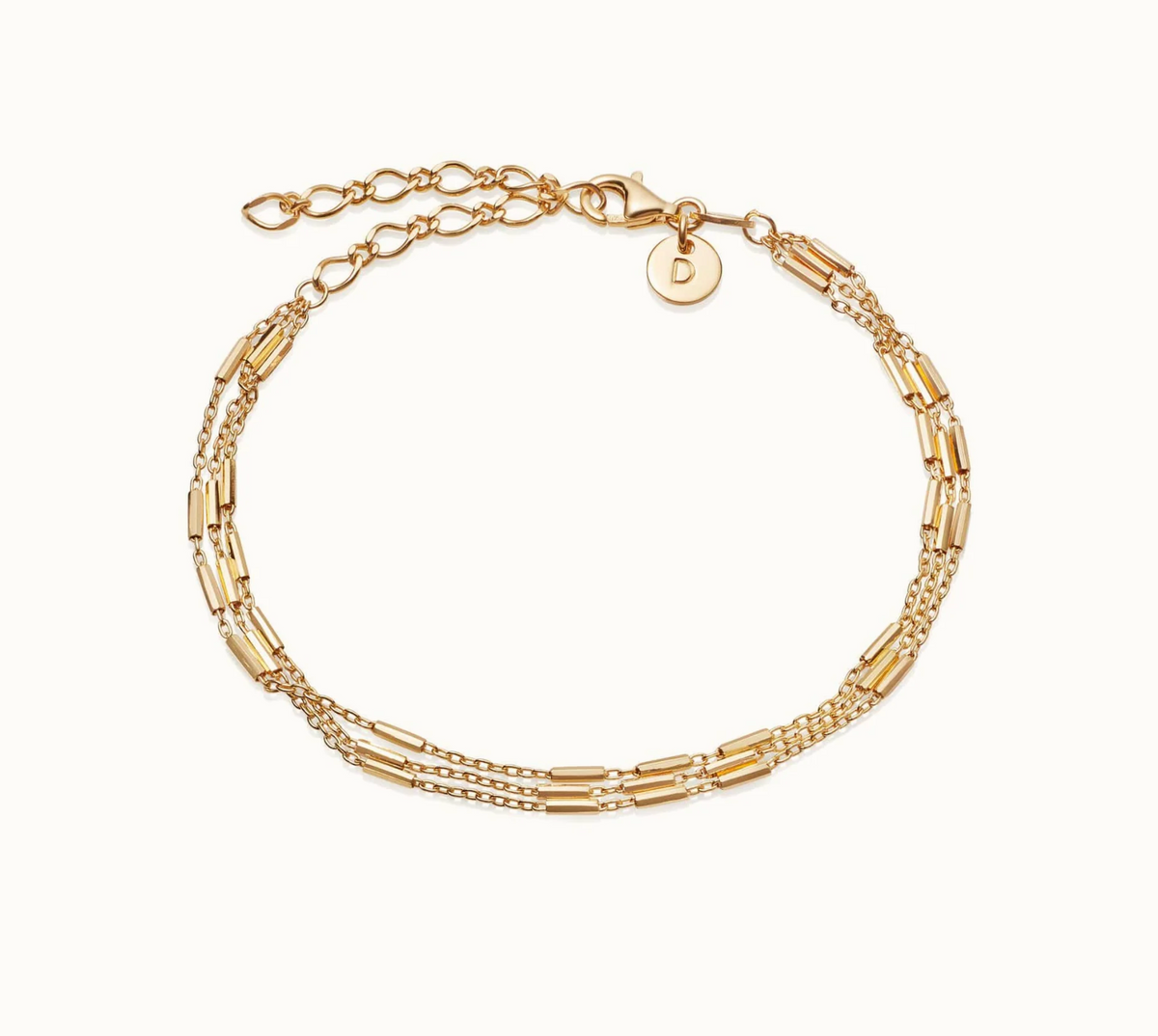 DAISY LONDON TRIPLE BAR CHAIN BRACELET