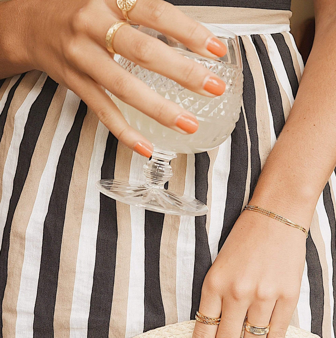 DAISY LONDON TRIPLE BAR CHAIN BRACELET