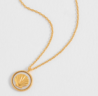 ESTELLA BARTLETT MOTHER OF PEARL SEASHELL COIN NECKLACE