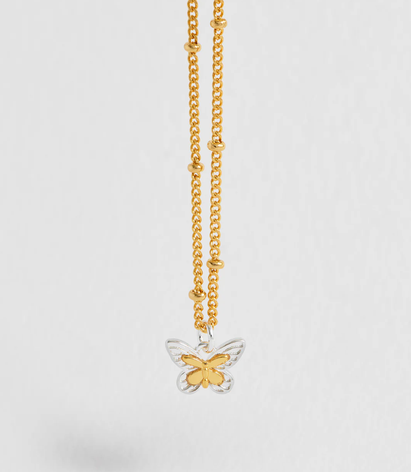 ESTELLA BARTLETT MIXED METAL BUTTERFLY NECKLACE