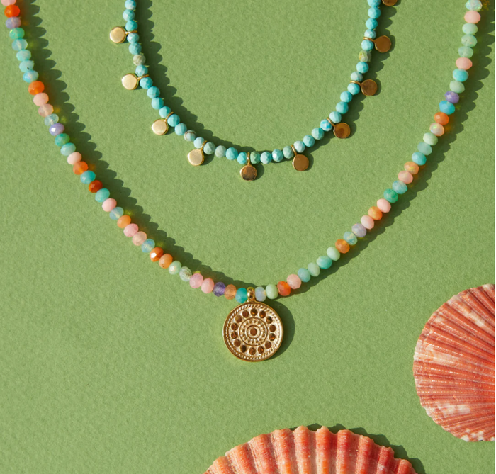 ANNA BECK CANDY MINI CIRCLE DROP NECKLACE