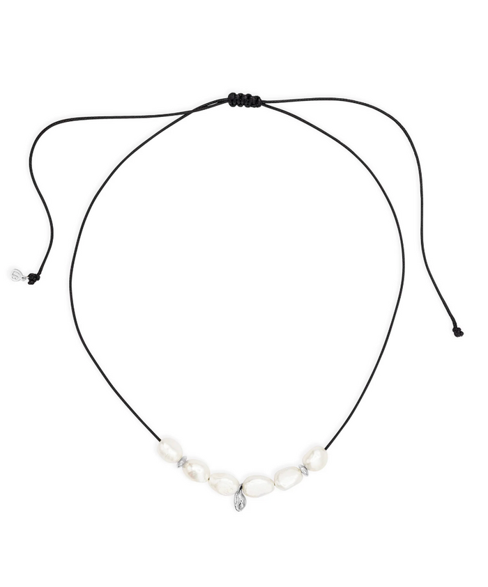 CLAUDIA BRADBY LARGE BAROQUE PEARL AND SEA CHARM NECKLACE