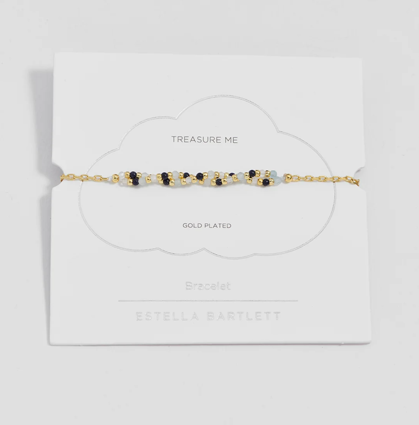 ESTELLA BARTLETT TWISTED GEMSTONE BEADED BRACELET