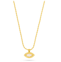 TALIS CHAINS RIDGED EYE PENDANT NECKLACE
