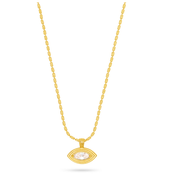 TALIS CHAINS RIDGED EYE PENDANT NECKLACE