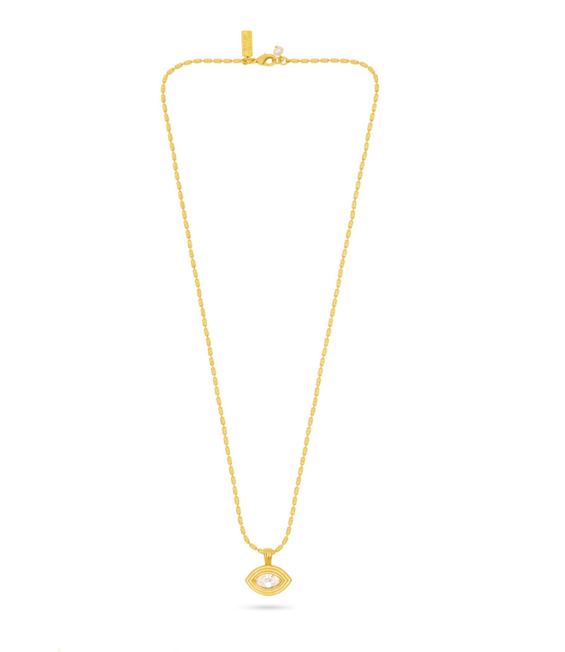 TALIS CHAINS RIDGED EYE PENDANT NECKLACE