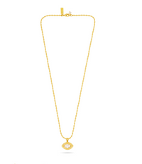 TALIS CHAINS RIDGED EYE PENDANT NECKLACE