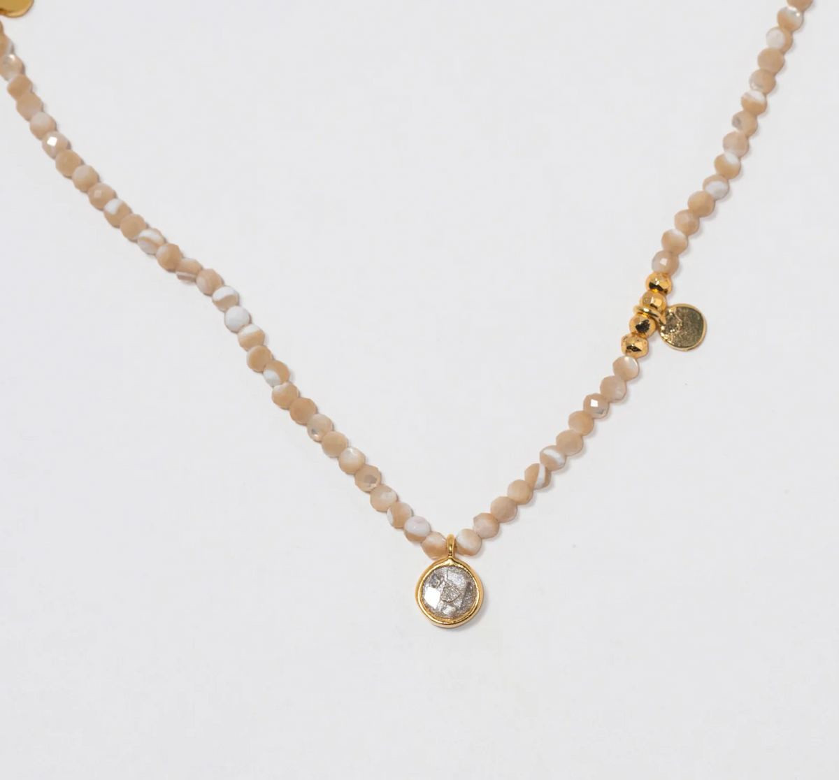 SHANA GULATI MARGOT LABRADORITE BEADED NECKLACE
