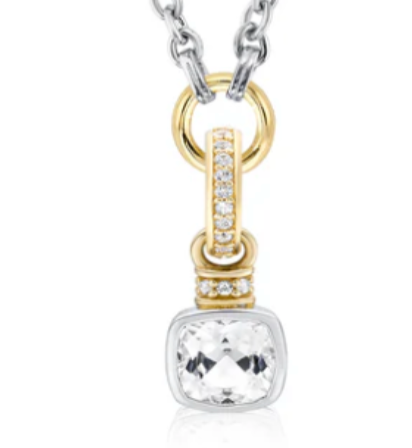 LAURA VANN CUSHION CUT CHARM PENDANT