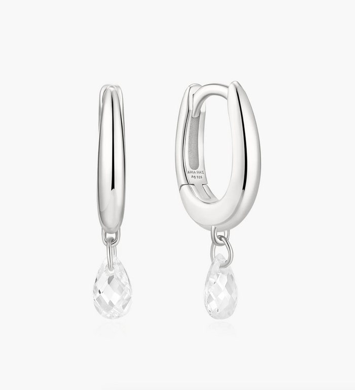 ANIA HAIE TEARDROP DANGLE HUGGIE EARRINGS