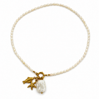 RAF & GRACE POLLY PEARL SEA NECKLACE