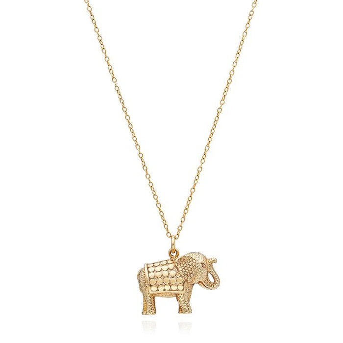 ANNA BECK ELEPHANT CHARM NECKLACE