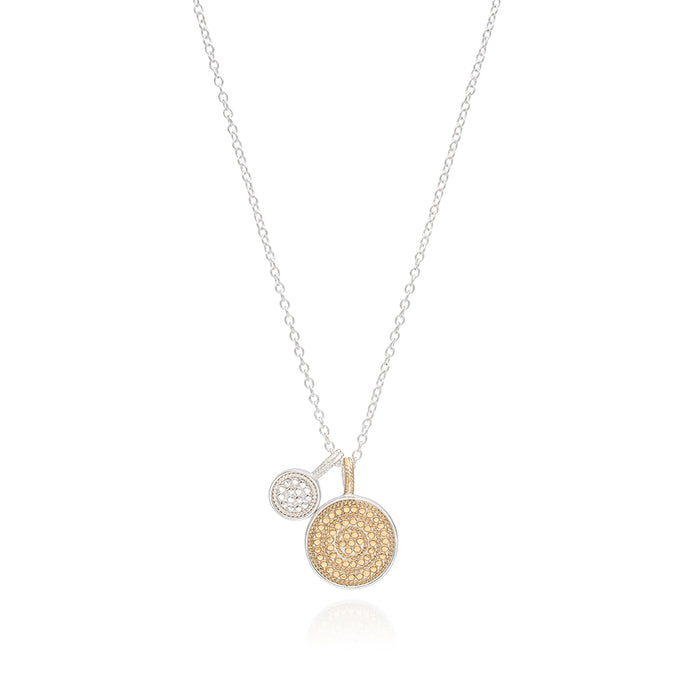 ANNA BECK DUAL DIVIDED DISC NECKLACE