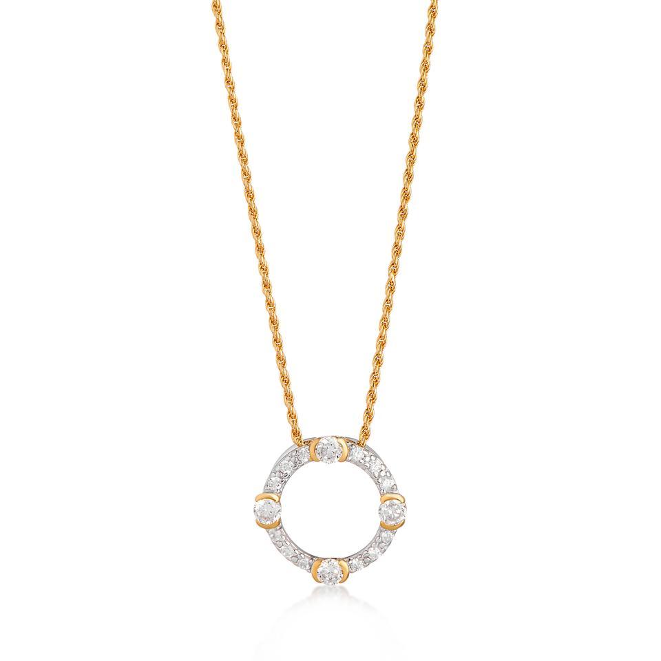 V BY LAURA VANN LUNA CIRCLE NECKLACE