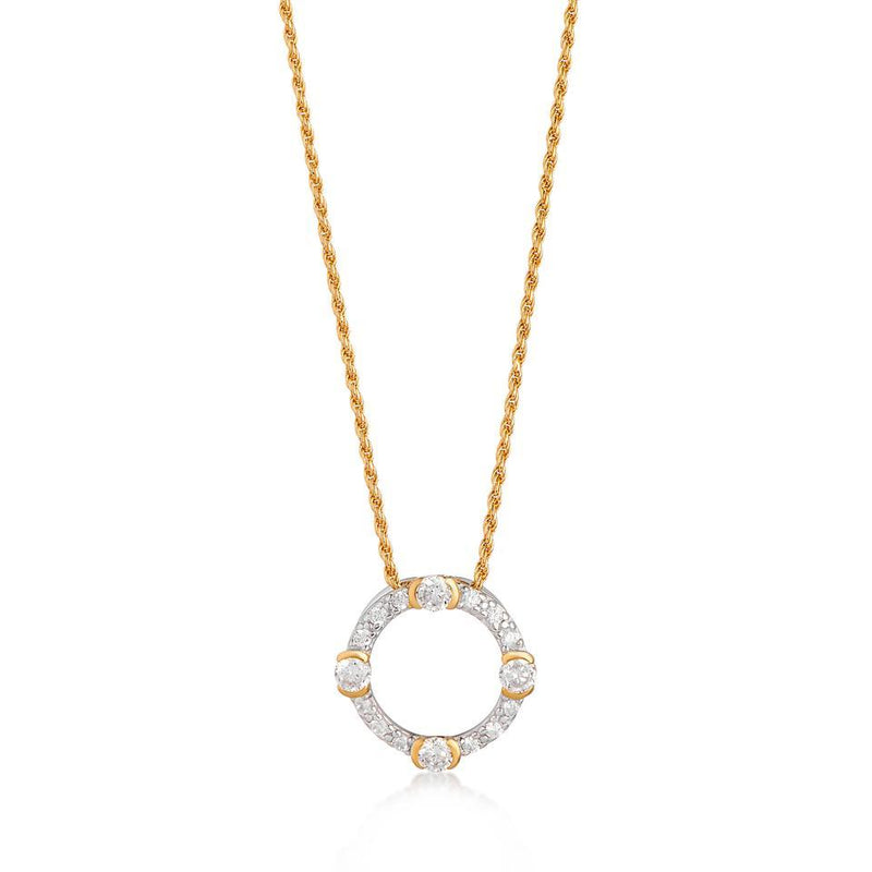 V BY LAURA VANN LUNA CIRCLE NECKLACE