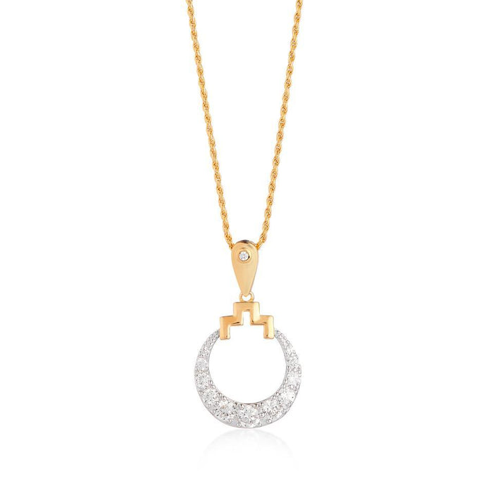 V BY LAURA VANN BIANCA DROP CIRCLE NECKLACE