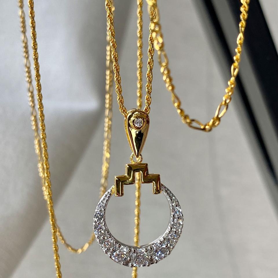 V BY LAURA VANN BIANCA DROP CIRCLE NECKLACE