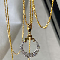 V BY LAURA VANN BIANCA DROP CIRCLE NECKLACE