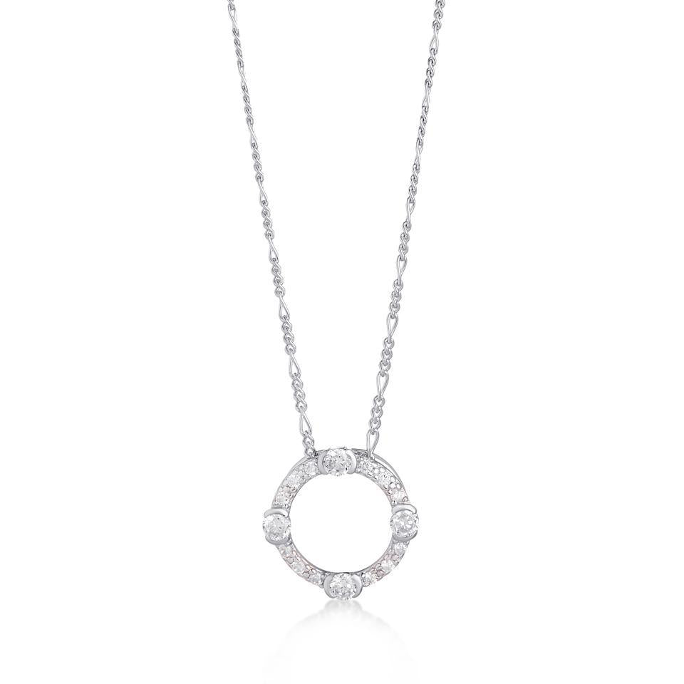 V BY LAURA VANN LUNA CIRCLE NECKLACE