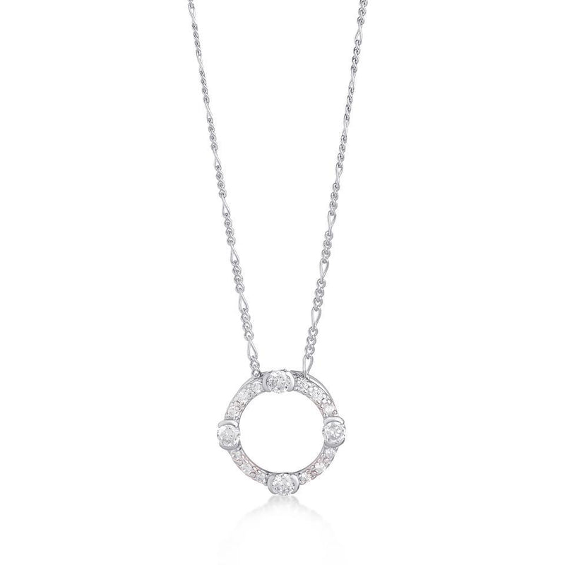 V BY LAURA VANN LUNA CIRCLE NECKLACE