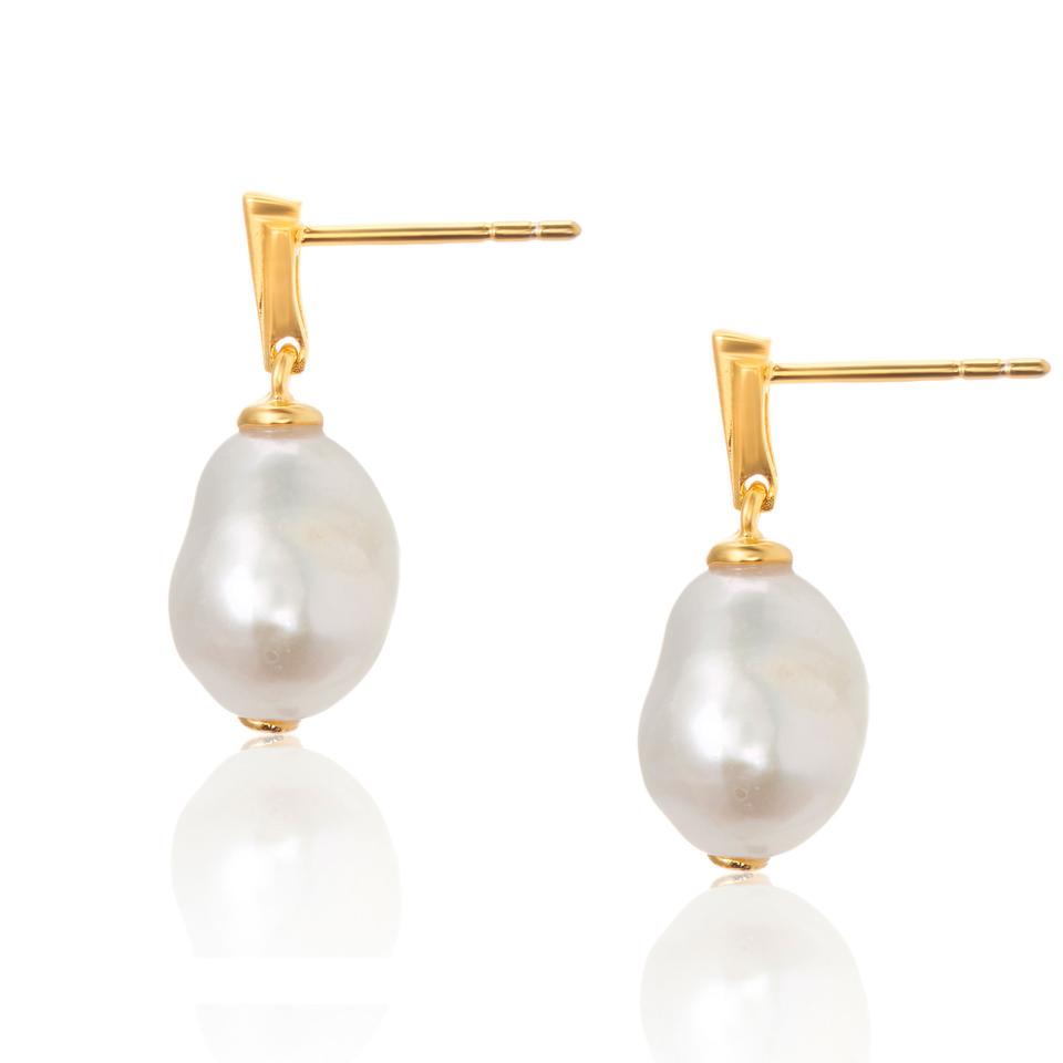 V BY LAURA VANN COCO PEARL DROP EARRINGS