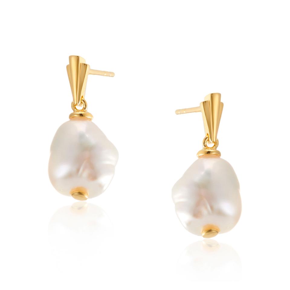 V BY LAURA VANN COCO PEARL DROP EARRINGS