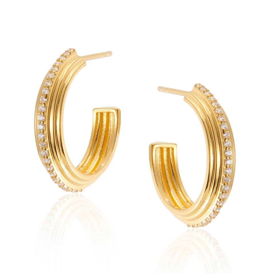 V BY LAURA VANN NEVE CHUNKY HOOP EARRINGS