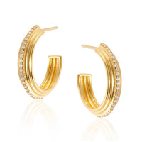 V BY LAURA VANN NEVE CHUNKY HOOP EARRINGS