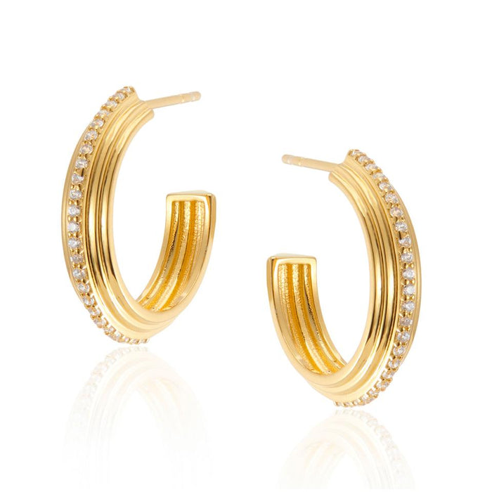 V BY LAURA VANN NEVE CHUNKY HOOP EARRINGS