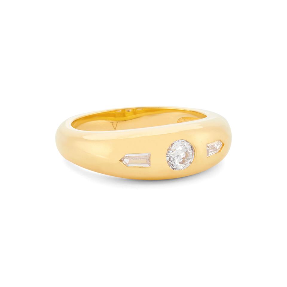 V BY LAURA VANN TINA CLEAR STONE RING