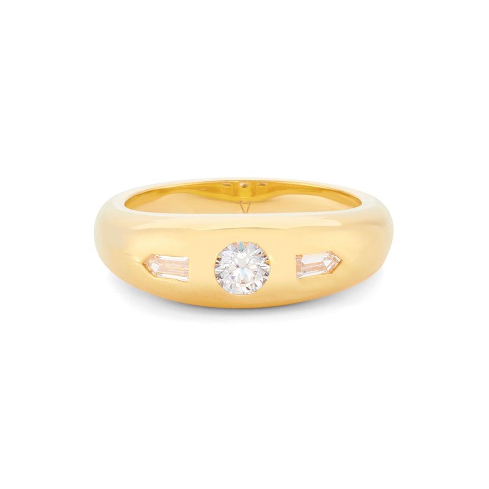 V BY LAURA VANN TINA CLEAR STONE RING