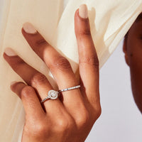 V BY LAURA VANN ROUND AND BAGUETTE CUT DIAMOND RING