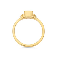 V BY LAURA VANN DECO EMERALD CUT SOLITAIRE DIAMOND RING