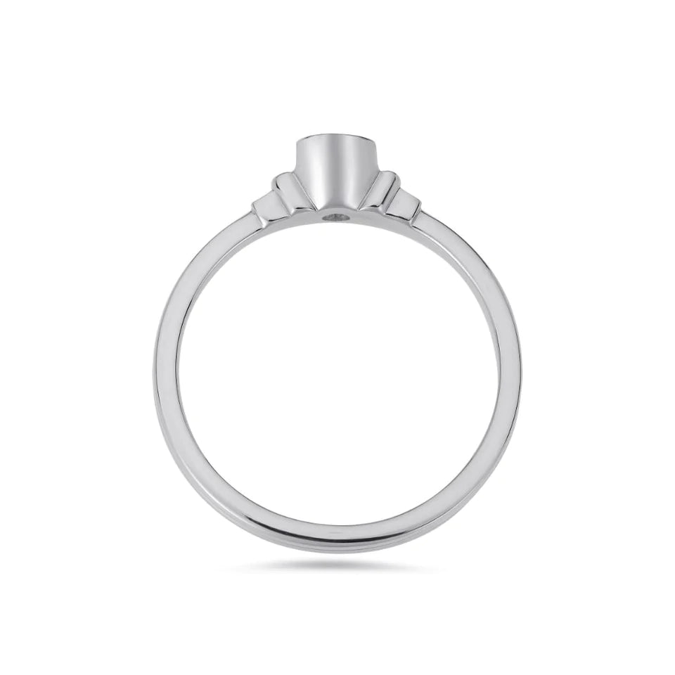 V BY LAURA VANN DECO BRILLIANT CUT SOLITAIRE DIAMOND RING