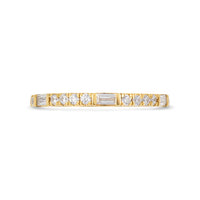 V BY LAURA VANN ROUND AND BAGUETTE CUT DIAMOND RING