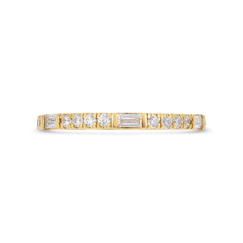 V BY LAURA VANN ROUND AND BAGUETTE CUT DIAMOND RING