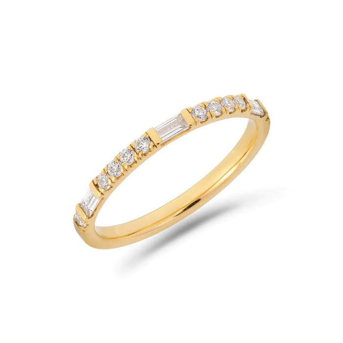 V BY LAURA VANN ROUND AND BAGUETTE CUT DIAMOND RING
