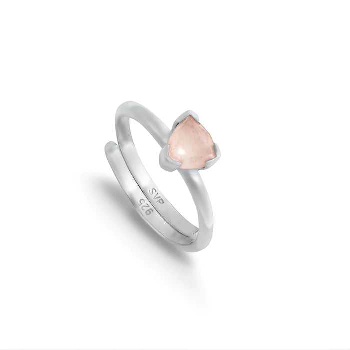 SVP AUDIE ROSE QUARTZ ADJUSTABLE RING