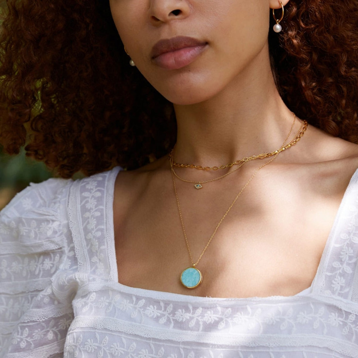 ASTLEY CLARKE Amazonite Stilla Locket Necklace