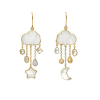 GRAINNE MORTON CLOUD & RAIN CHAIN DROP EARRINGS