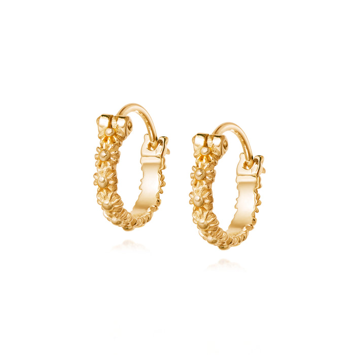 DAISY LONDON IOTA DAISY HOOP EARRINGS