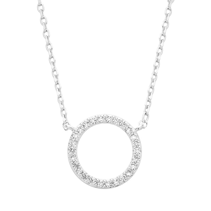 ESTELLA BARTLETT PAVE CIRCLE CZ NECKLACE